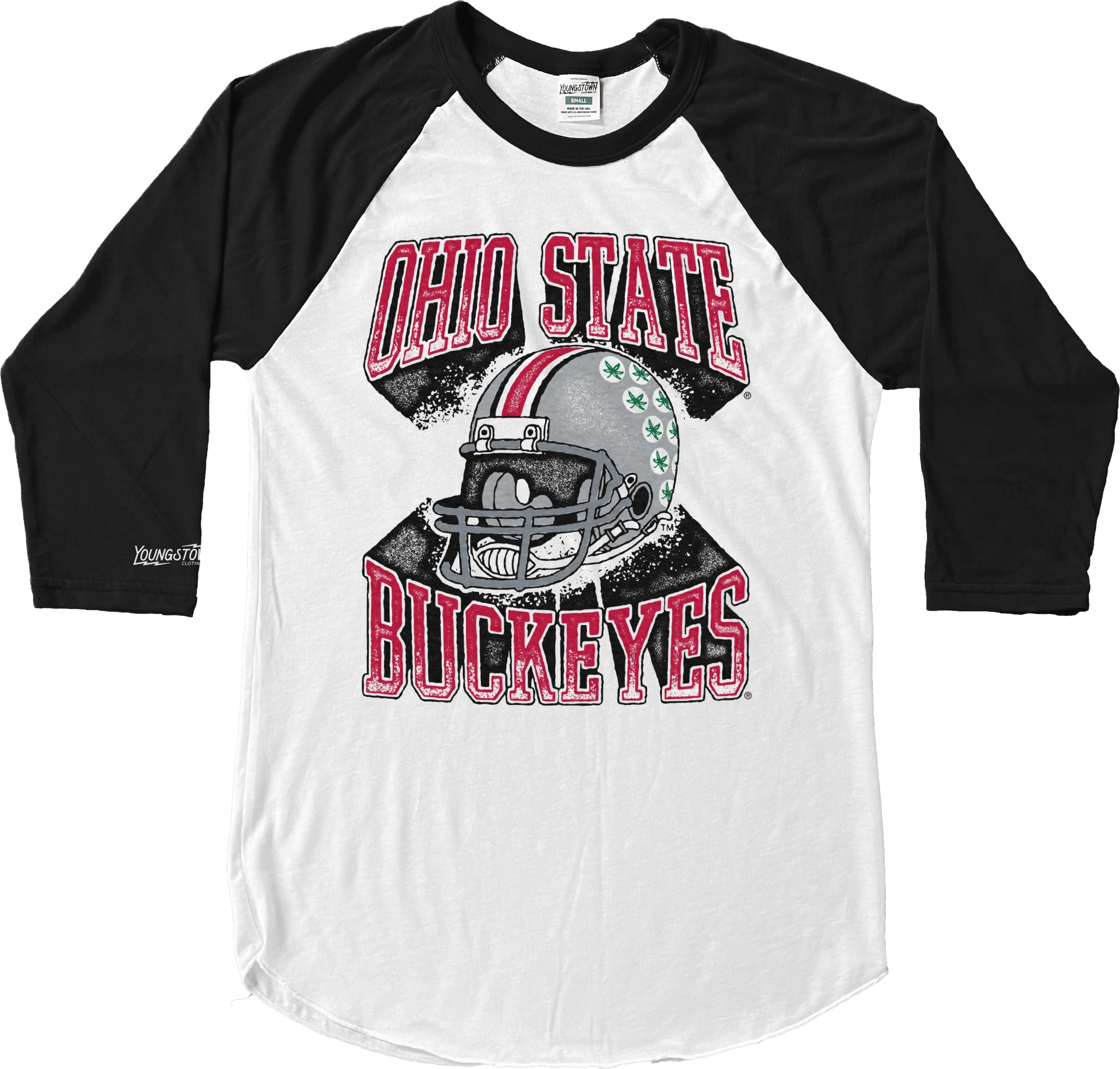 Ohio State Buckeyes Vintage Helmet  Baseball Tee