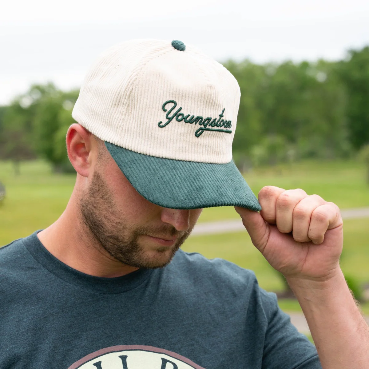 Youngstown Golf Script Corduroy Hat - Image 2